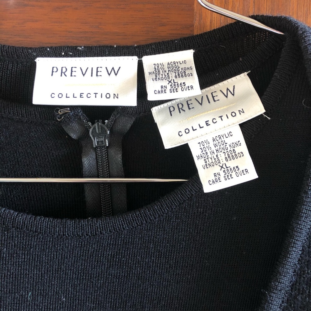 SOLD • black minimal long knit cardigan - Picture 6 of 6